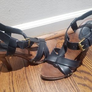 Bottega Veneta black platform shoes